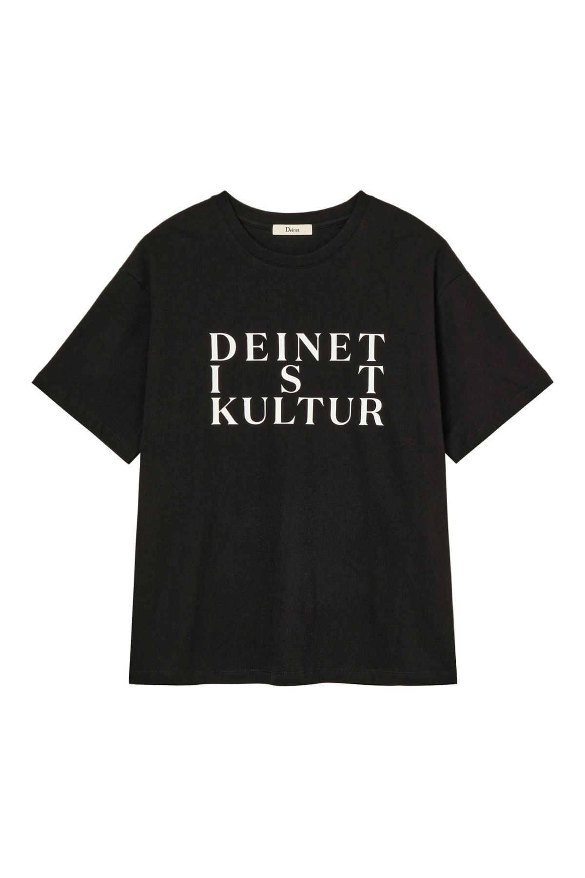 다이닛(DEINET) BI GRAPHIC OVERSIZED T-SHIRT IN BLACK