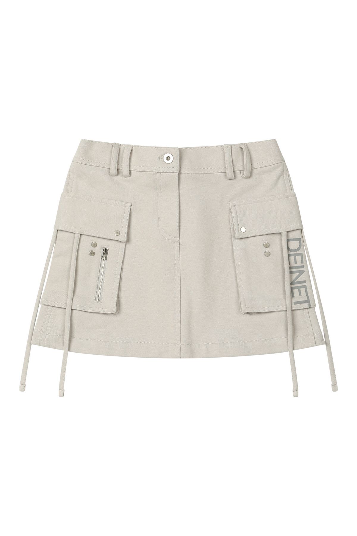 다이닛(DEINET) JERSEY MINI SKIRT IN BEIGE