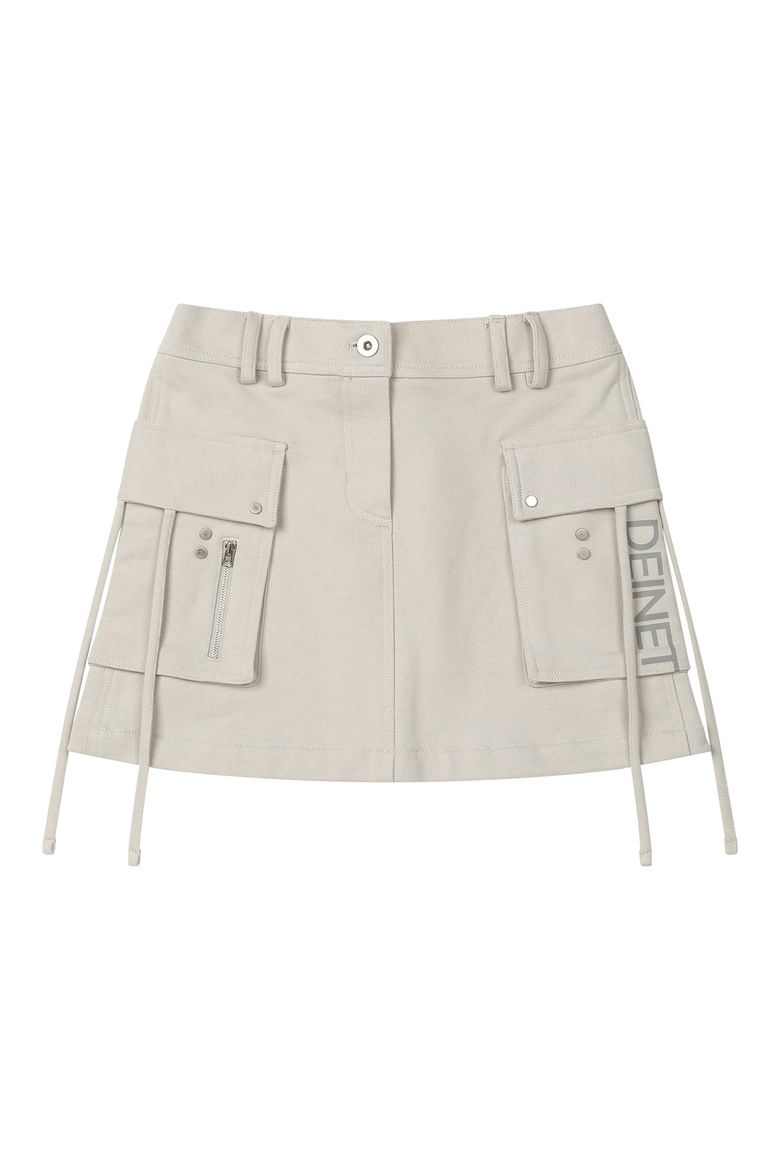 JERSEY MINI SKIRT IN BEIGE