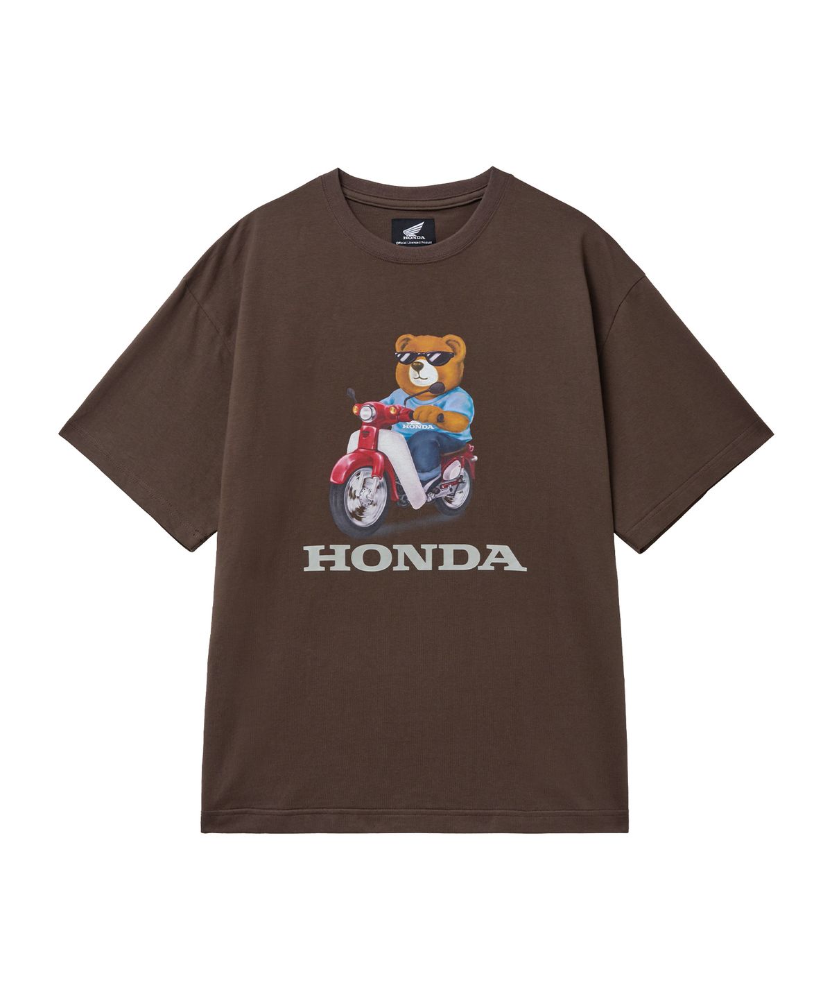 핍스 모터사이클(PHYPS MOTORCYCLE) Honda Bear T-Shirt Dark Brown