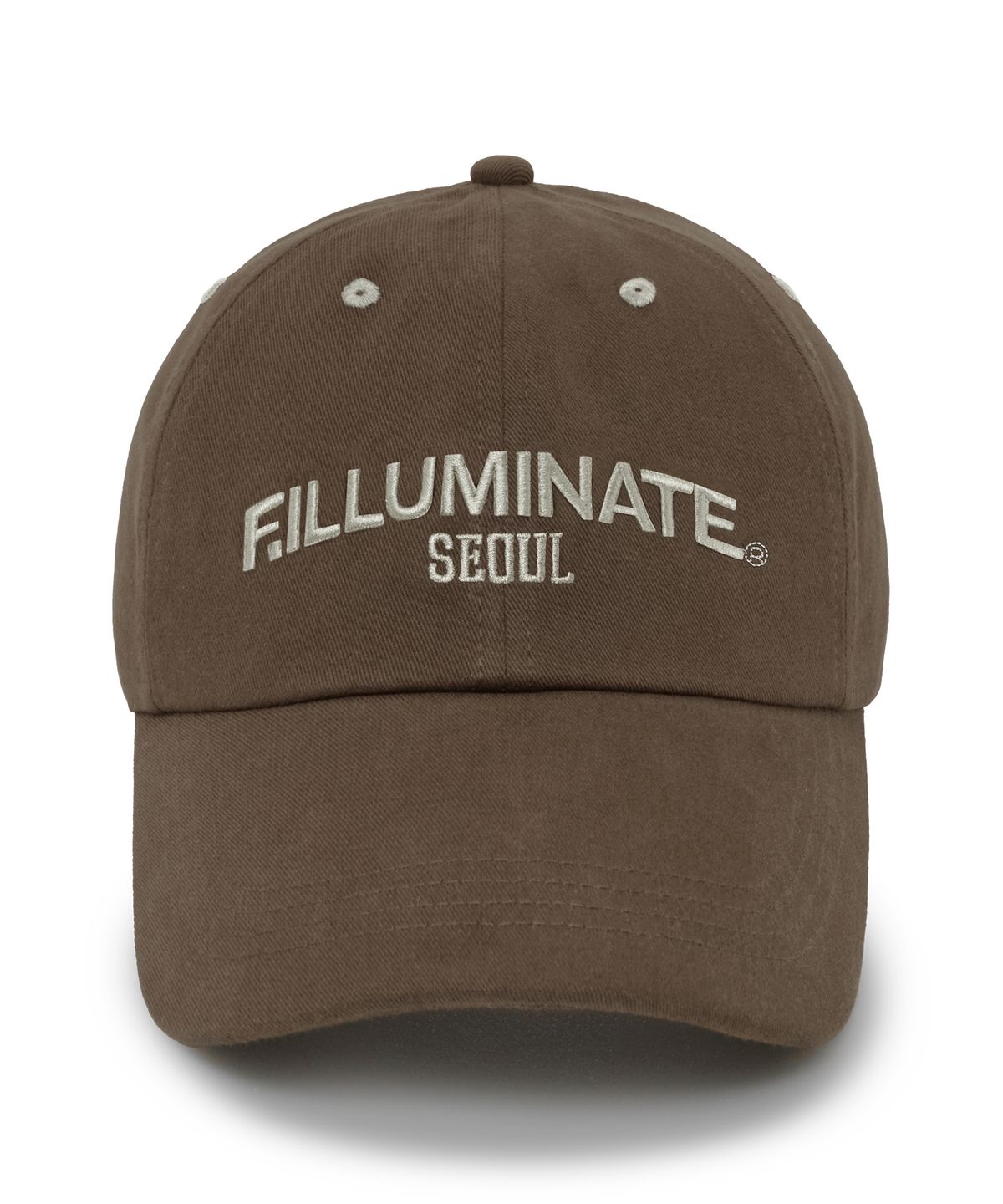 필루미네이트(FILLUMINATE) 에센셜 아치 로고 볼캡-브라운