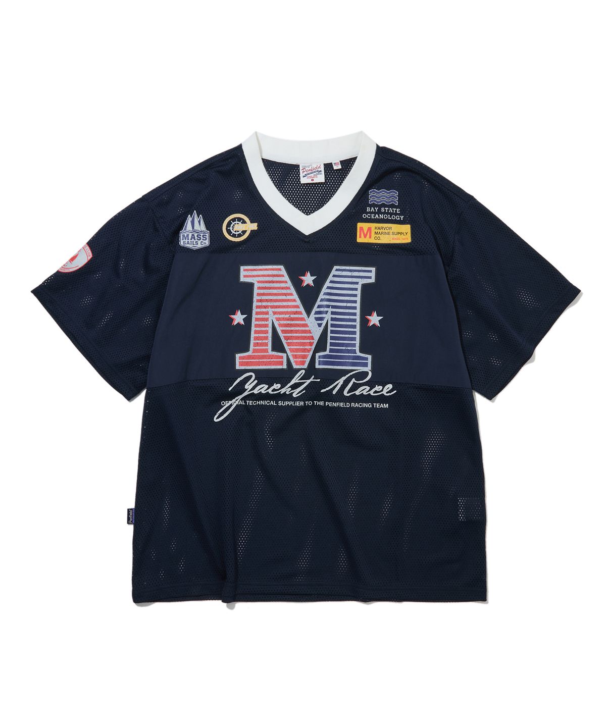 펜필드(PENFIELD) 레가타 챌린저 매쉬 져지 하프 슬리프 네이비_FS2KT101
