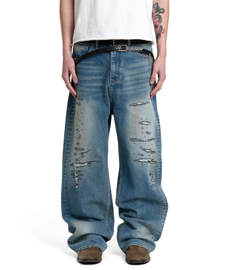 Repaired Wide Leg Denim
