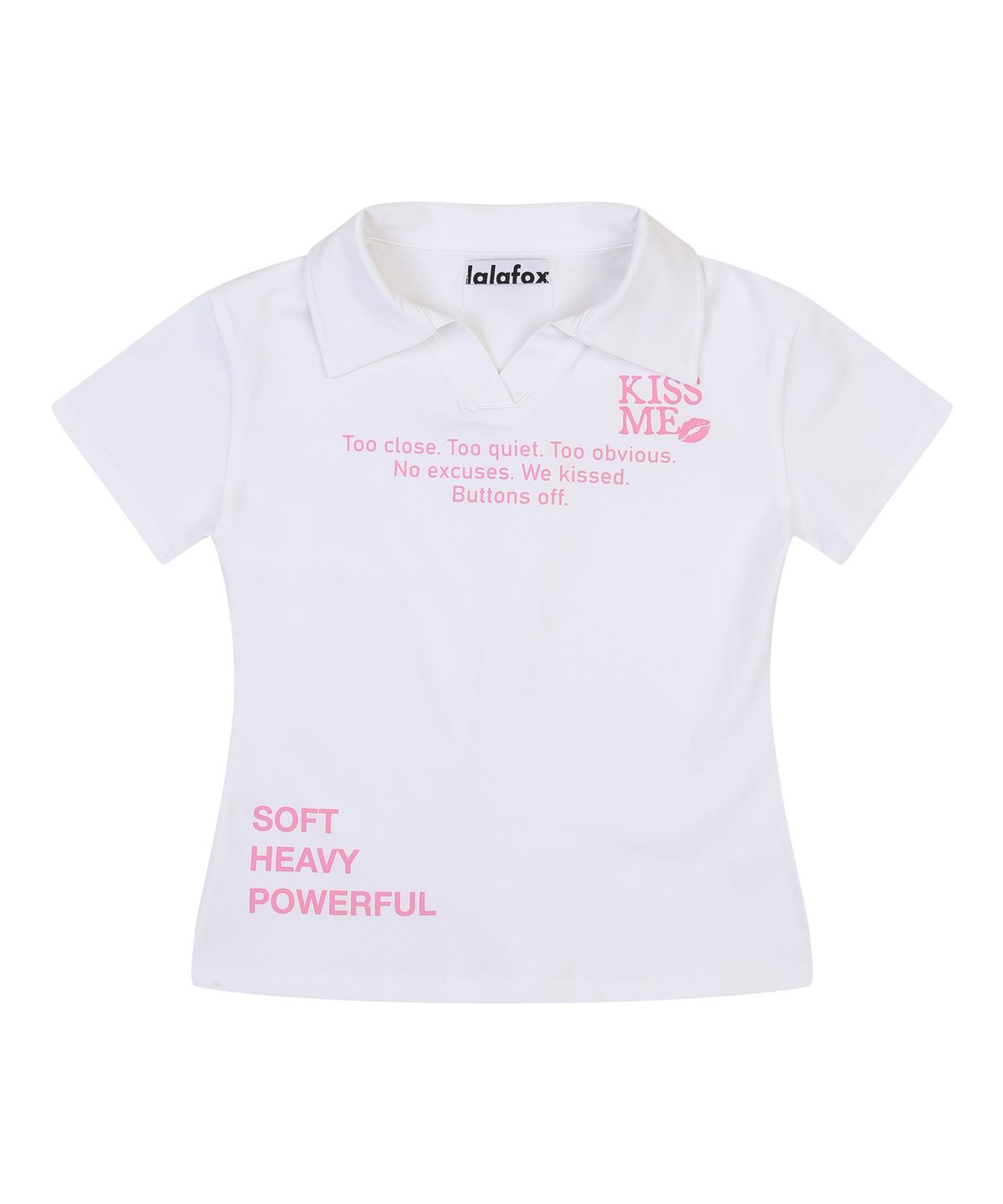 라라폭스(LALAFOX) FLIRT COLLAR T-SHIRT WHITE BS2CH020