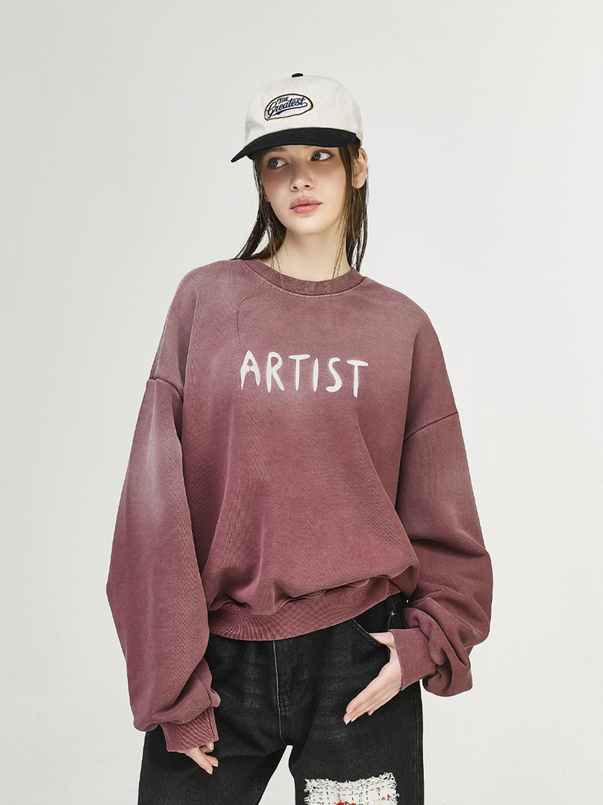 그레이티스트(THE GREATEST) Artist Sweatshirt Burgundy