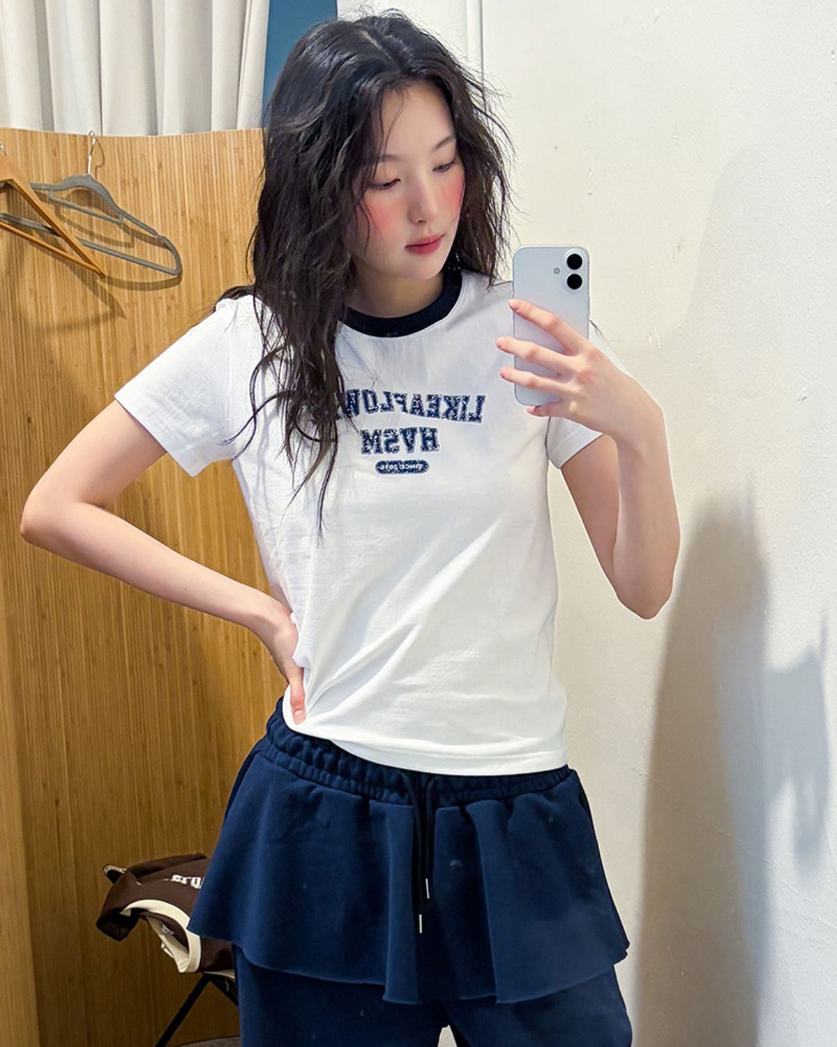 해비즘(HAVISM) LLF NECK S/S TEE(WHITE)