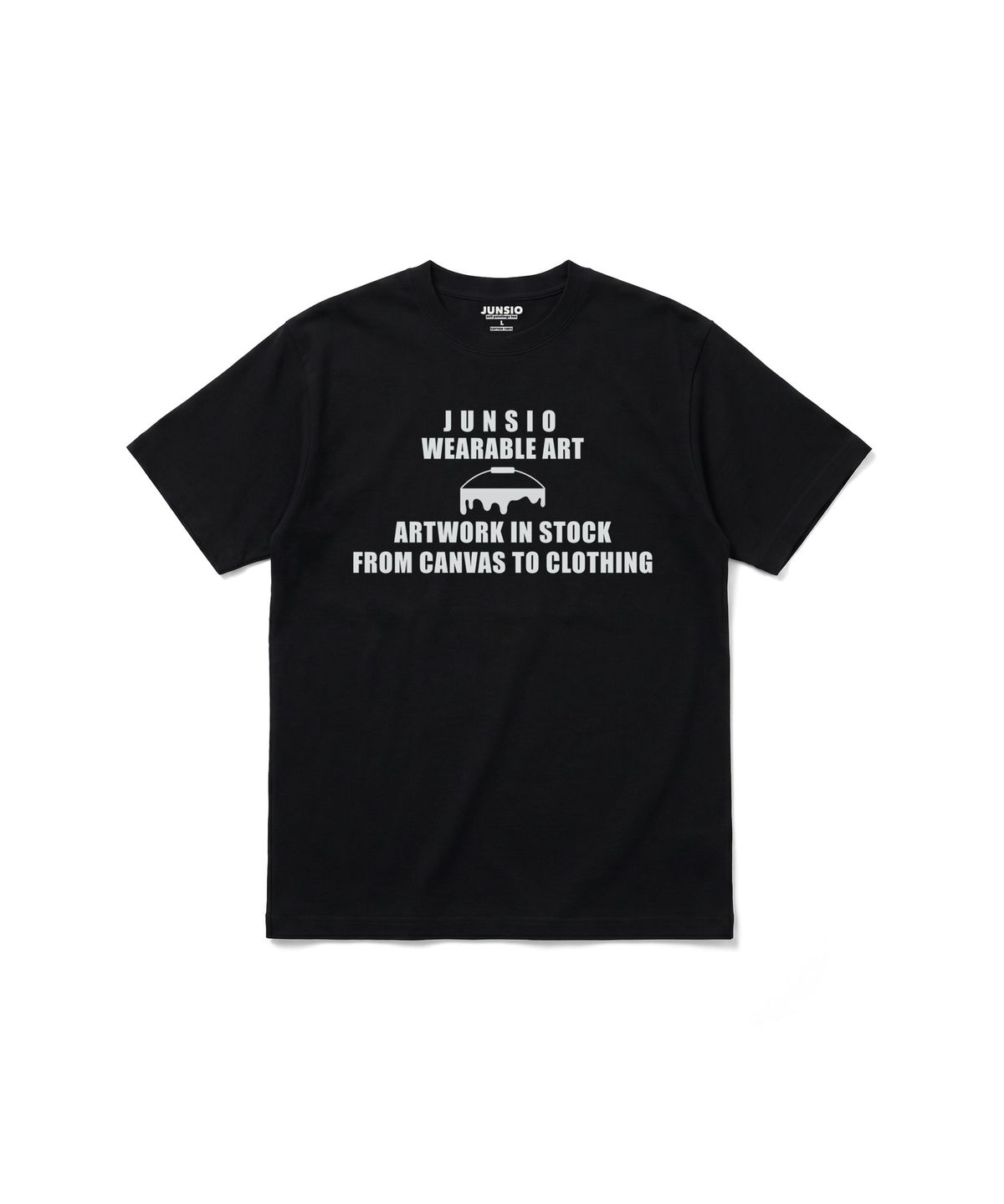 준시오(JUNSIO) BLACK WEARABLE ART T-SHIRT