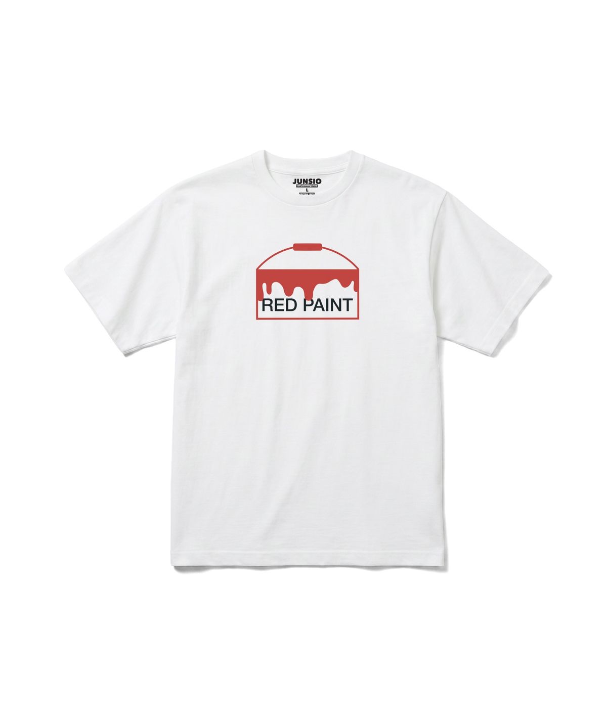 준시오(JUNSIO) WHITE RED PAINT T-SHIRT