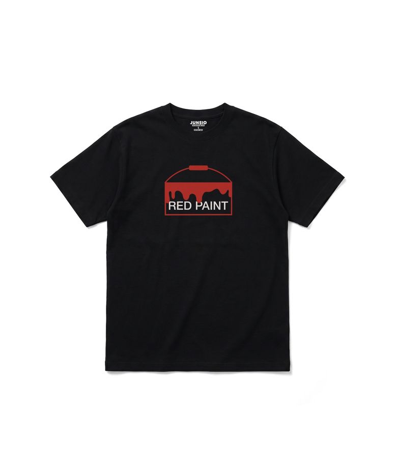 BLACK RED PAINT T-SHIRT