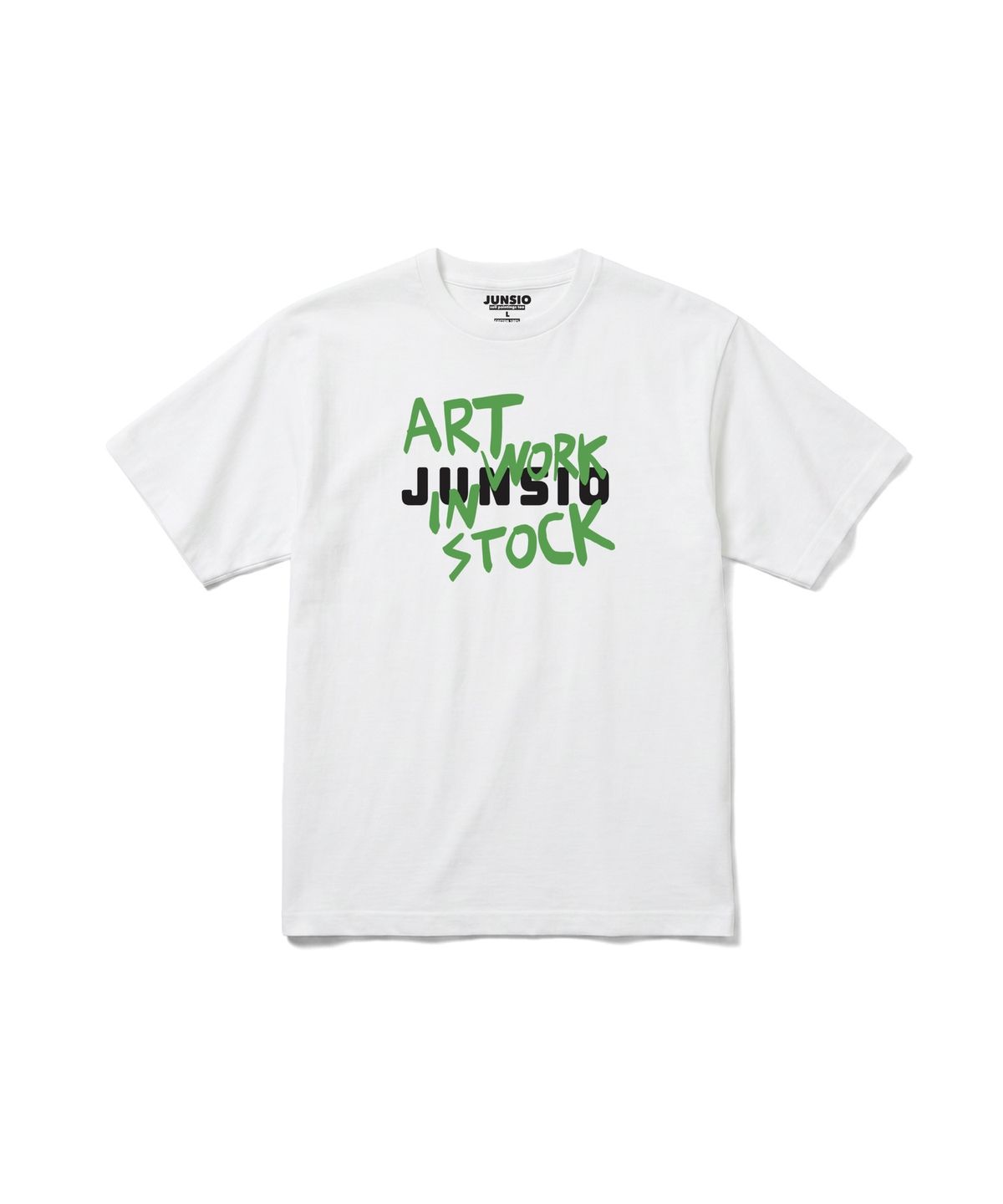준시오(JUNSIO) WHITE LAYERED LOGO T-SHIRT