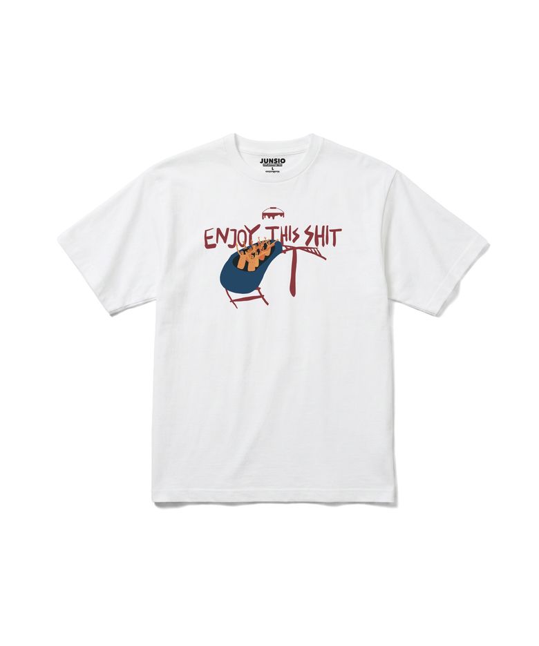 WHITE ENJOY T-SHIRT