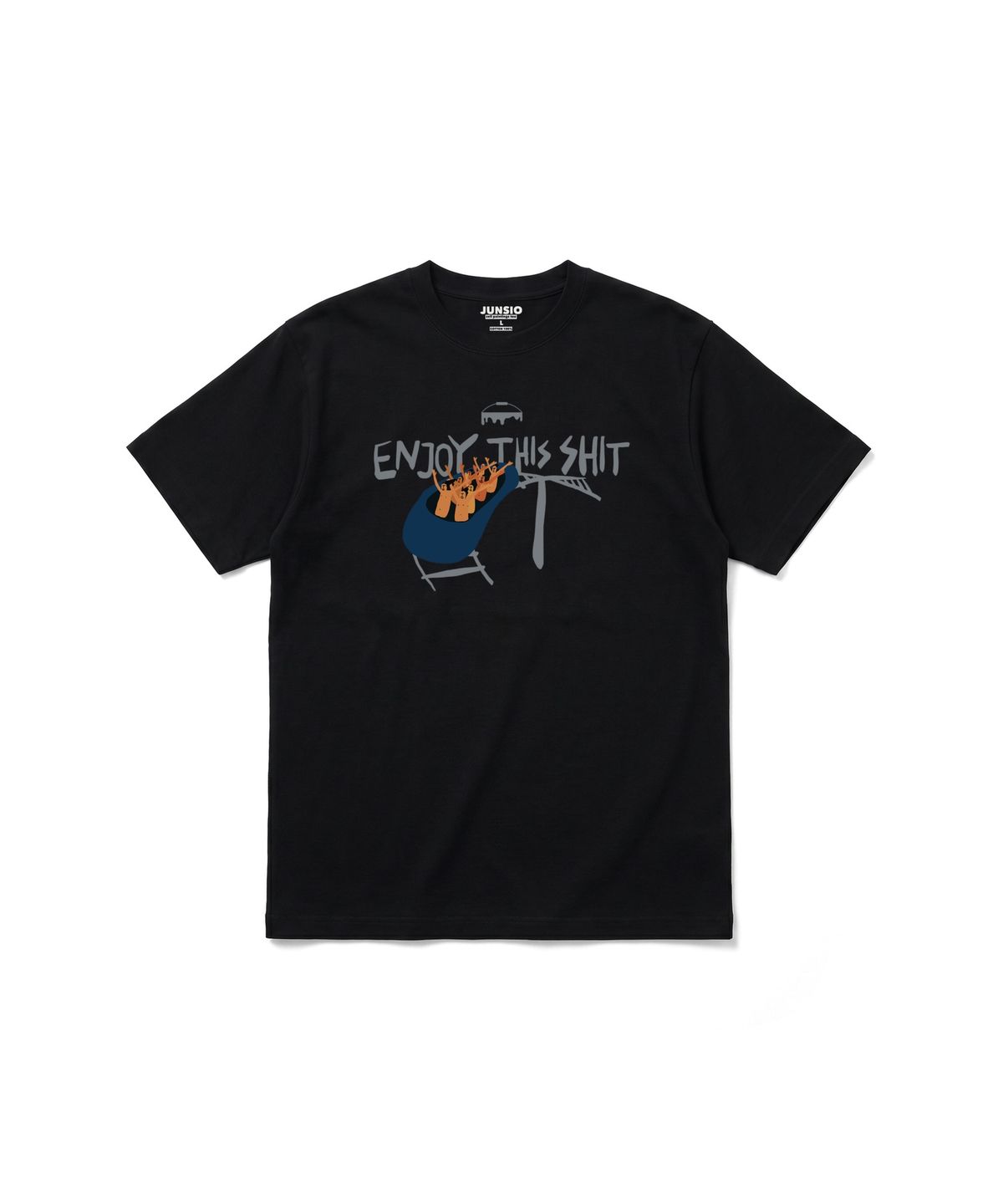 준시오(JUNSIO) BLACK ENJOY T-SHIRT