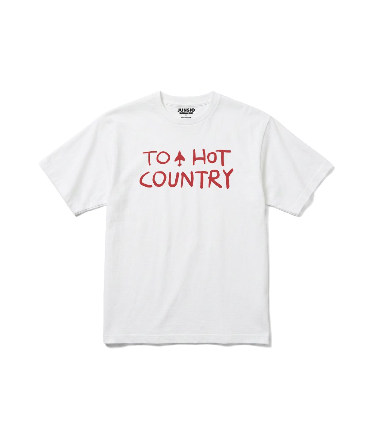 준시오(JUNSIO) WHITE TO HOT COUNTRY T-SHIRT