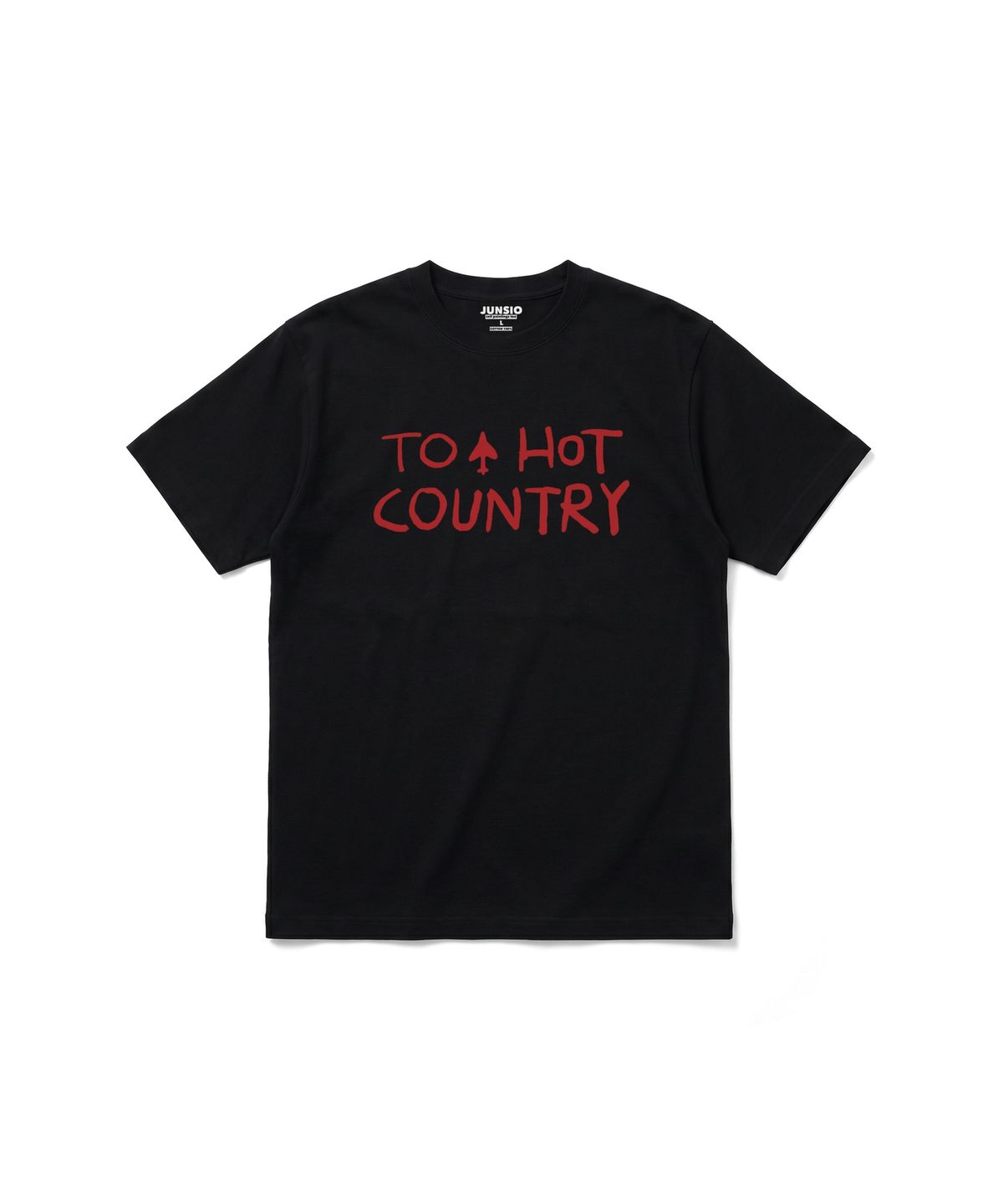 준시오(JUNSIO) BLACK TO HOT COUNTRY T-SHIRT