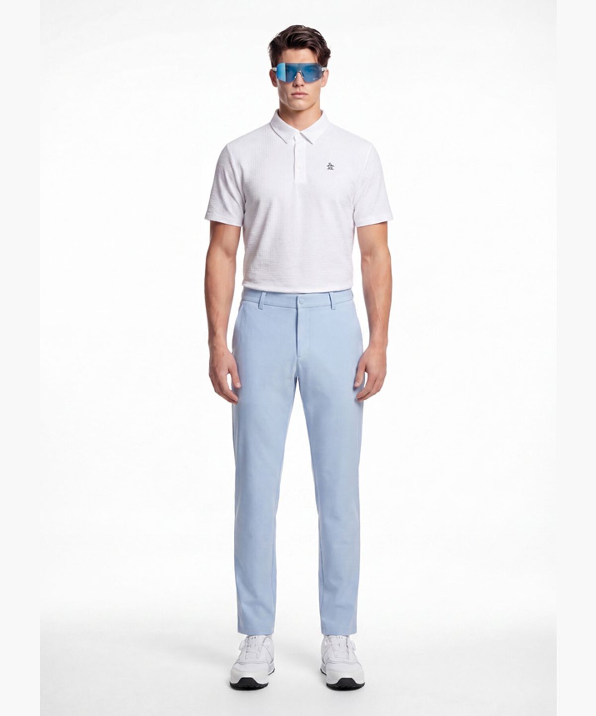 먼싱웨어(MUNSINGWEAR) 남성 여름 경량 타공 팬츠 라이트블루 MR221MPT54