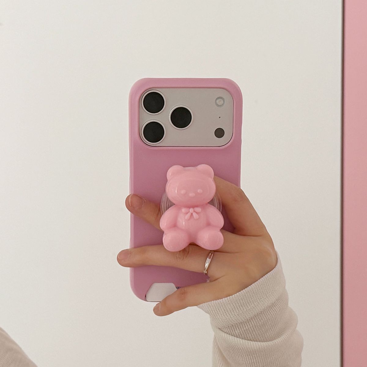 더나인몰(THE NINEMALL) [set] gummy candy bear 핑크&블루 [카드수납 폰케이스 + 모양톡]