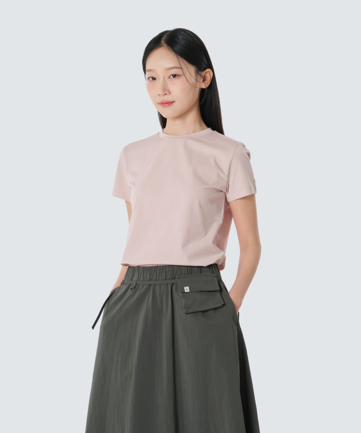 스노우피크 어패럴(SNOWPEAK APPAREL) 퀵드라이 프라임플렉스 여성 반팔 티셔츠 (S26MWTTS21) Light Pink