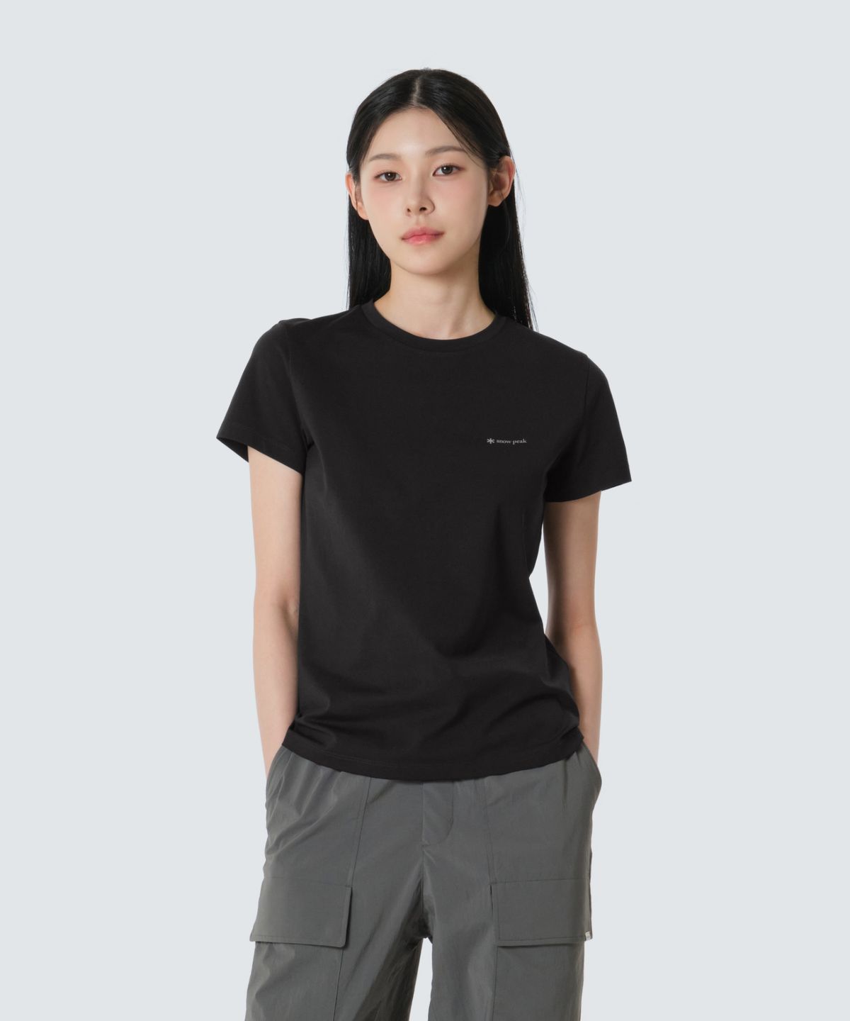 스노우피크 어패럴(SNOWPEAK APPAREL) 퀵드라이 프라임플렉스 여성 반팔 티셔츠 (S26MWTTS21) Black