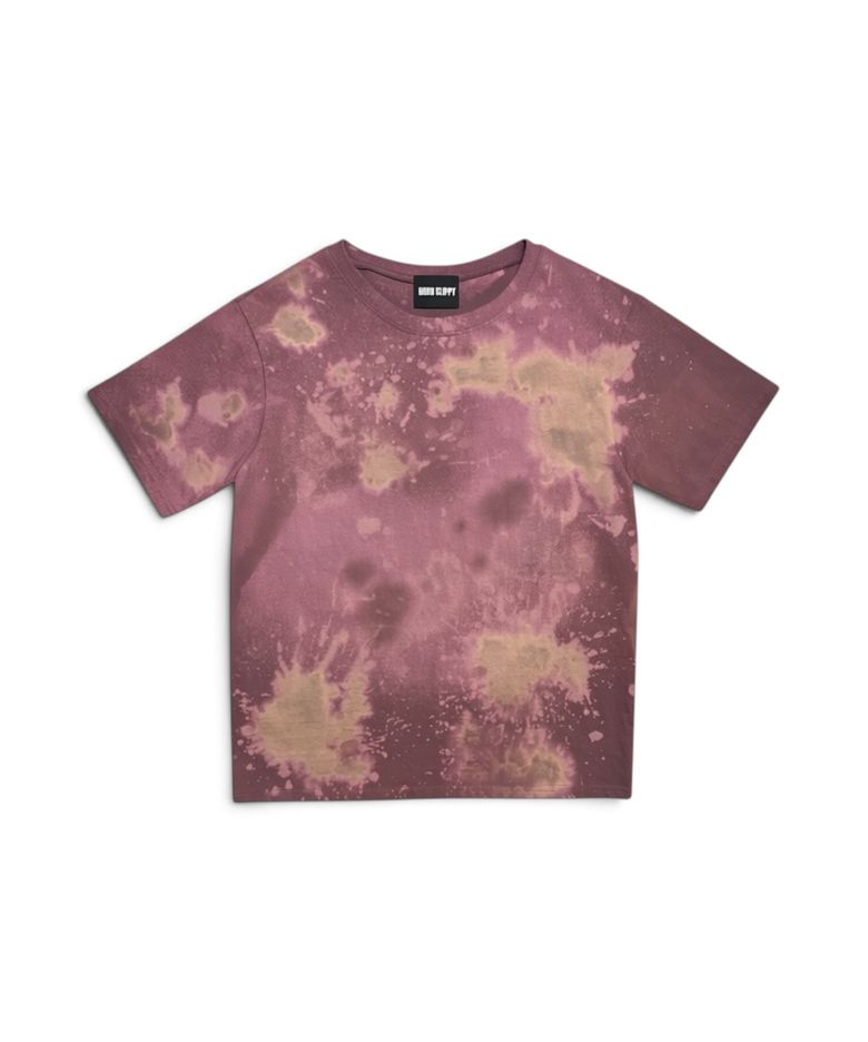 Addicted Splash Washed Tee (Rosy Grape Drip)