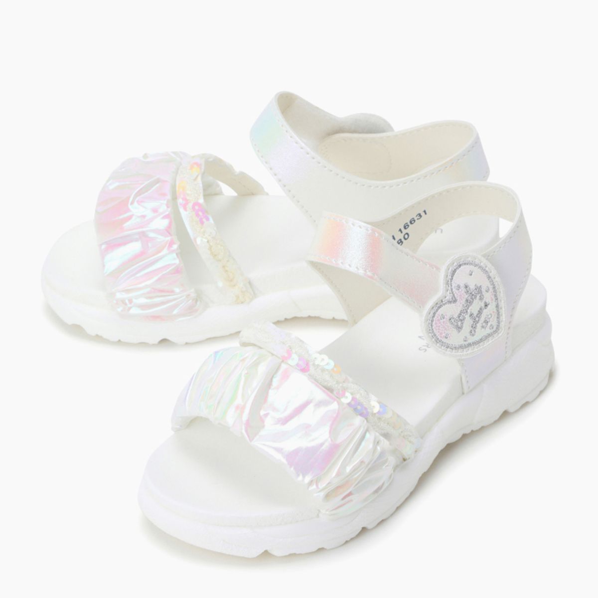 베네통키즈(BENETTONKIDS) 블링 샤인 셔링 샌들_QCSH16631WH
