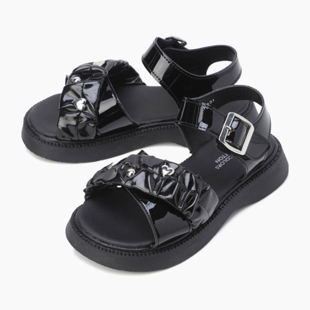베네통키즈(BENETTONKIDS) 블랙하트 샌들_QCSH14631BK