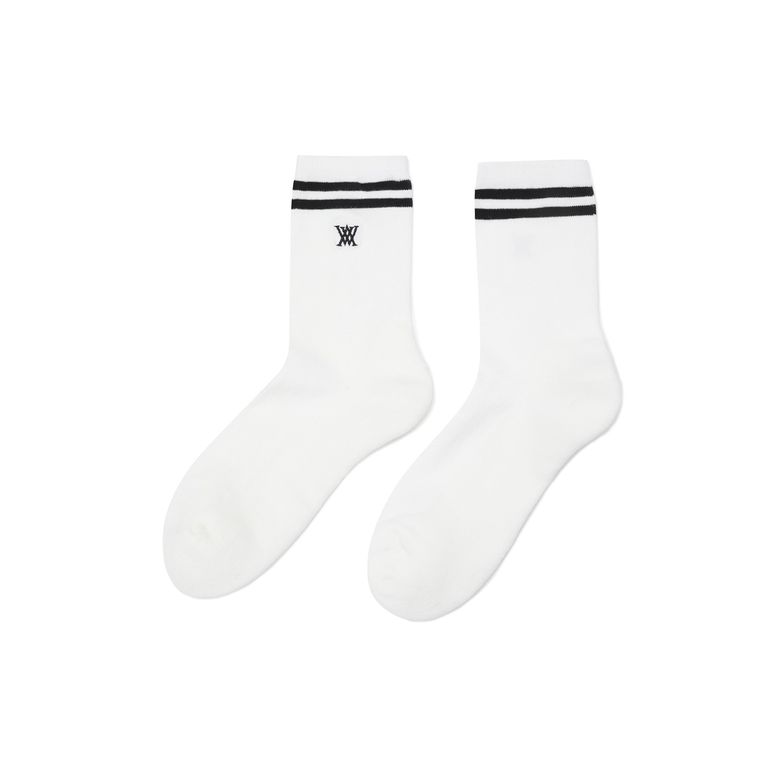 [ONLINE EXCLUSIVE] MEN MIDDLE SOCKS_WH