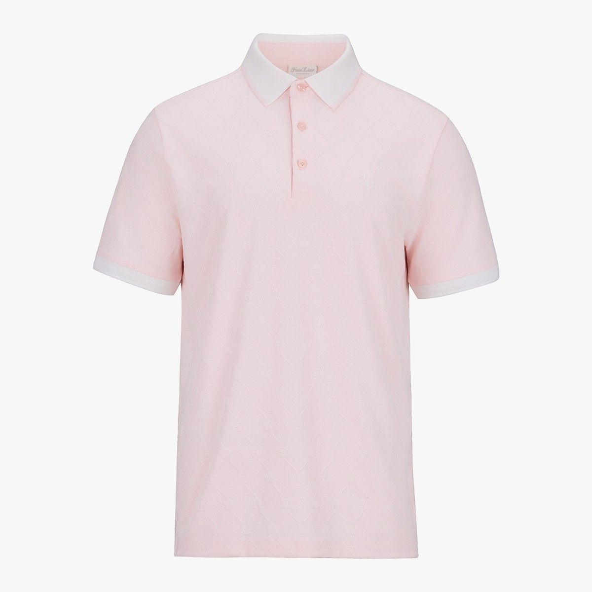 페어라이어 골프(FAIRLIAR GOLF) 남성 로고 자카드 반팔 티셔츠 (코랄)