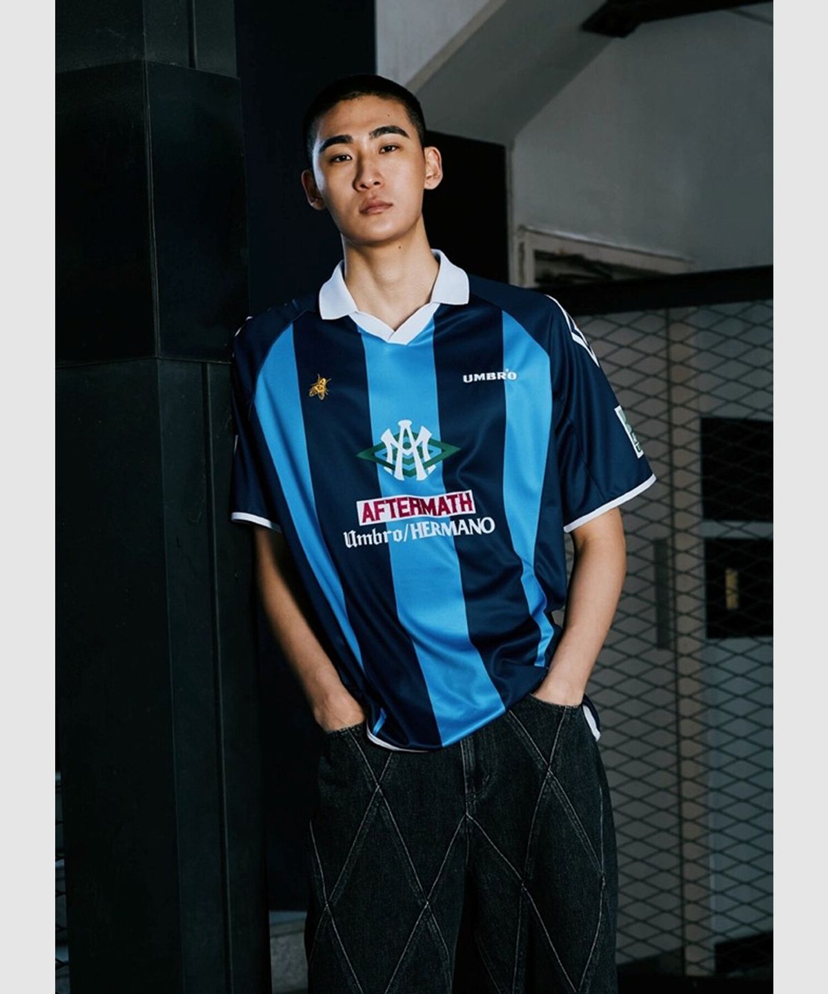 엄브로(UMBRO) [UMB X AFTERMATH] 풋볼 져지 블루 UR221ORJ41