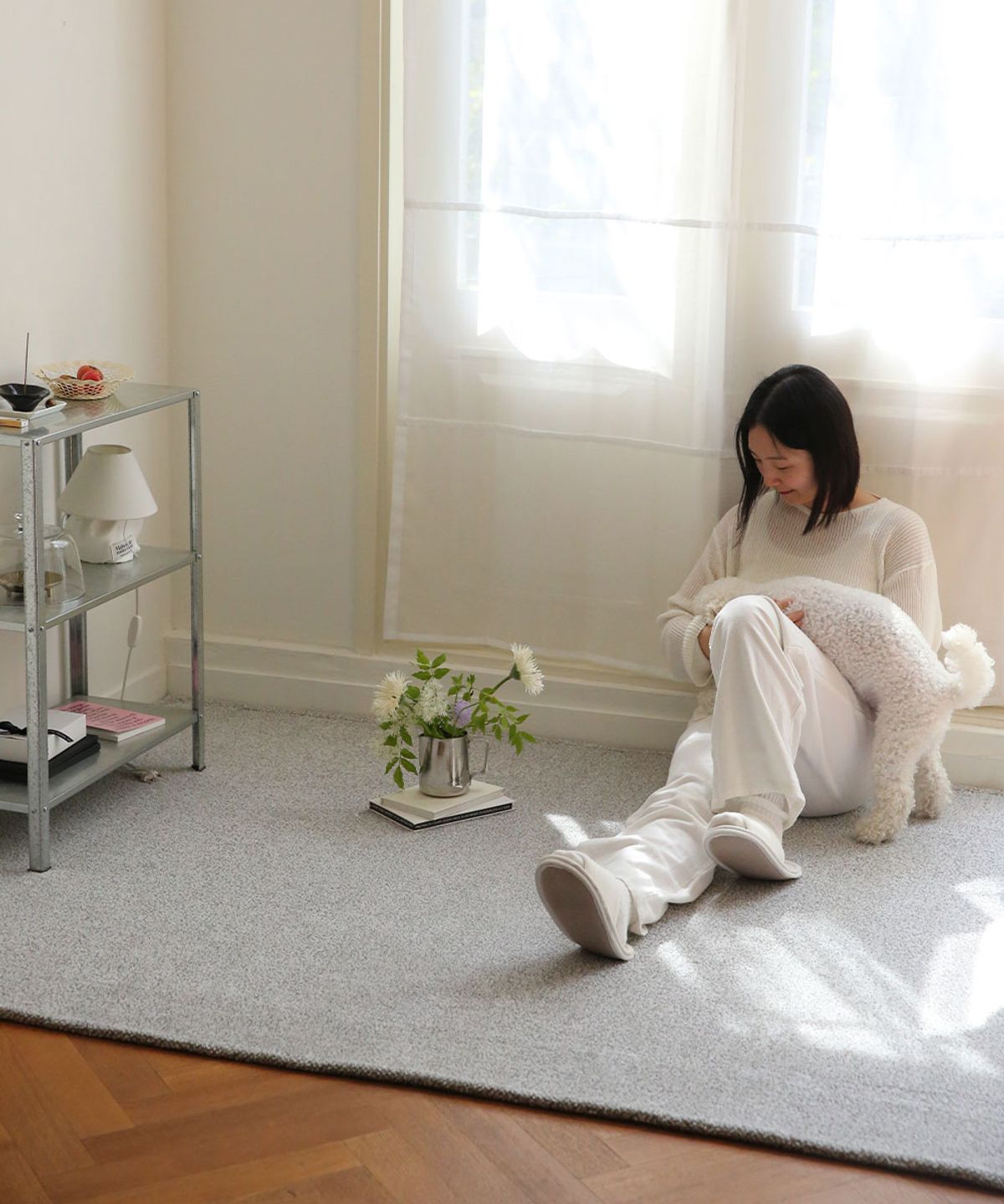 메종드룸룸(MAISON DE ROOMROOM) 이지케어 워셔블 단모 사계절 러그 카페트