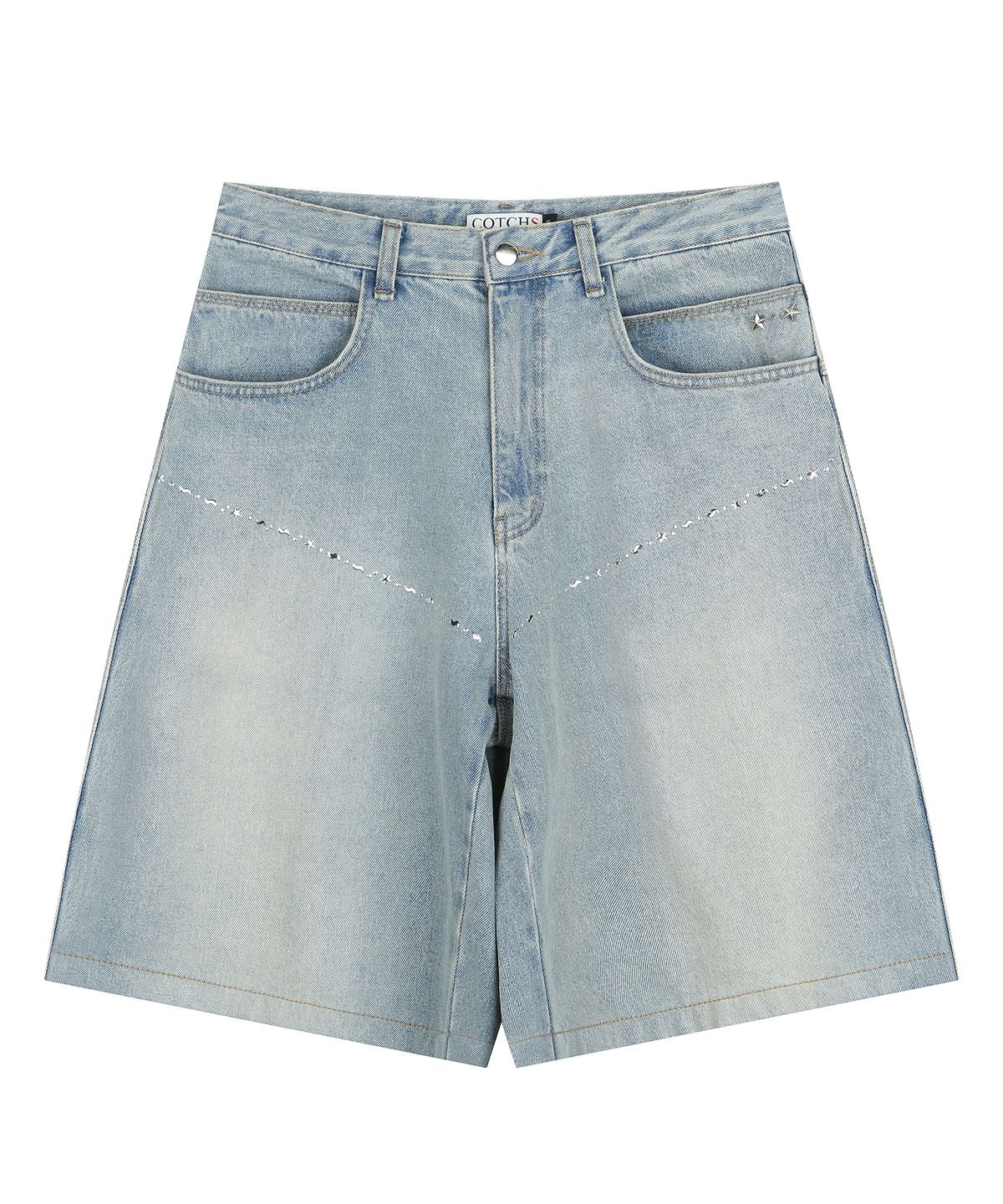카치스(COTCHS) CUSTED HALF DENIM-GIRL