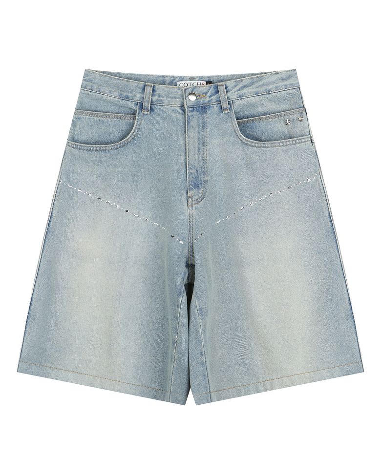 CUSTED HALF DENIM-GIRL