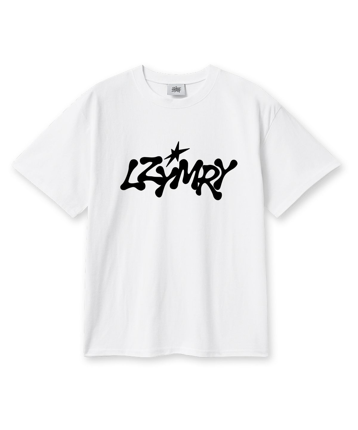 레이지메리(LAZYMERRY) LZY로고 20수 코튼 오버핏 반팔티셔츠 화이트