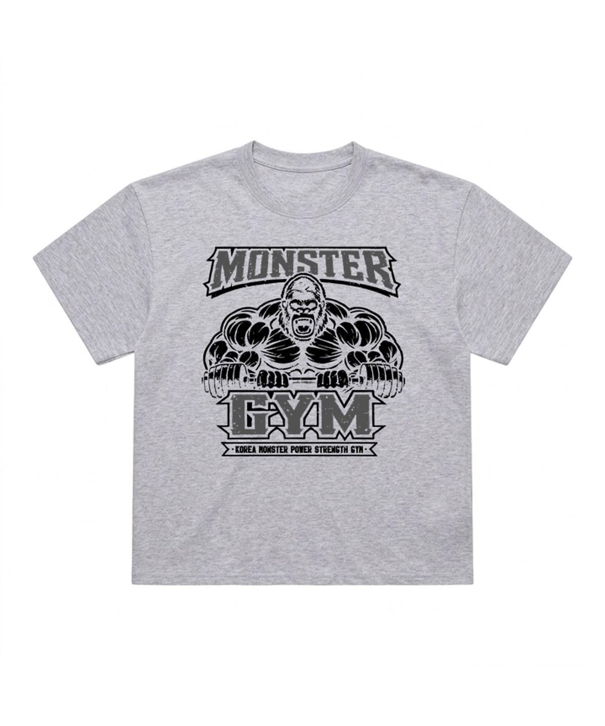 코리아몬스터(KOREAMONSTER) KM23 MONSTER POWER STRENGTH 오버핏 반팔티 메란지그레이