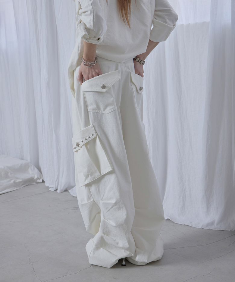 CROWN STRUCTURED POCKET PANTS / IVORY