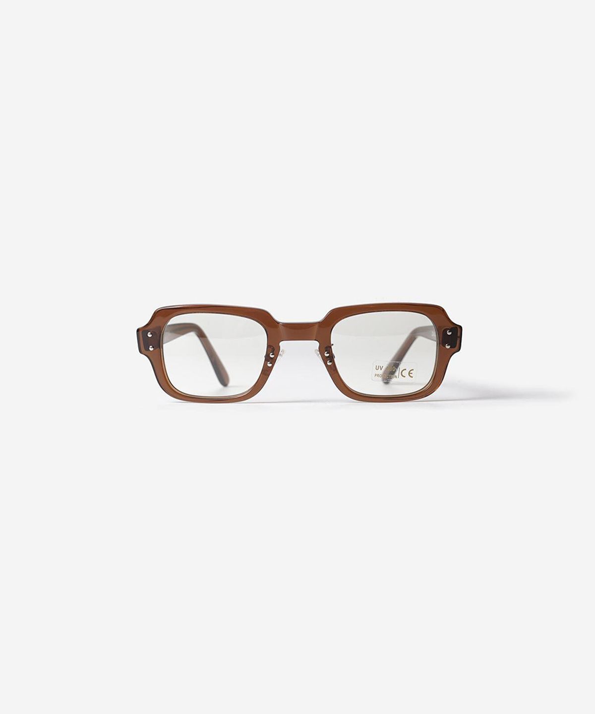 와이엠씨엘케이와이(YMCL KY) USS S9 Eyewear Frame - Frame : Brown / Lens : Clear