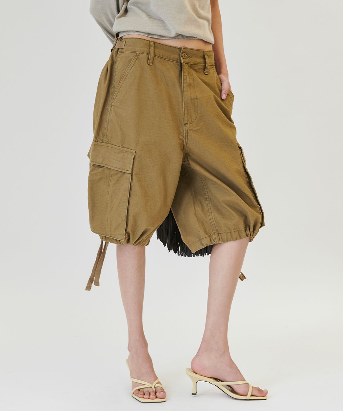 프로젝트 웨이브(PROJECT WAVE) Vintage Cargo Half-pants [BEIGE]