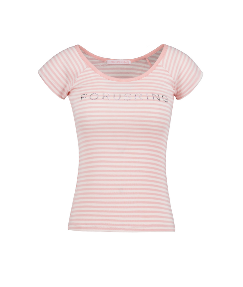B.jewel logo tee (pink stripe)