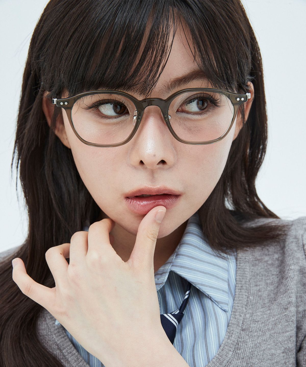 알로아이웨어(ALO EYEWEAR) [SILVERBITE] SBG7606 1313G HD ACETATE 초경량 고밀도 아세테이트 카키 스퀘어 안경테 블루라이트 렌즈 선택