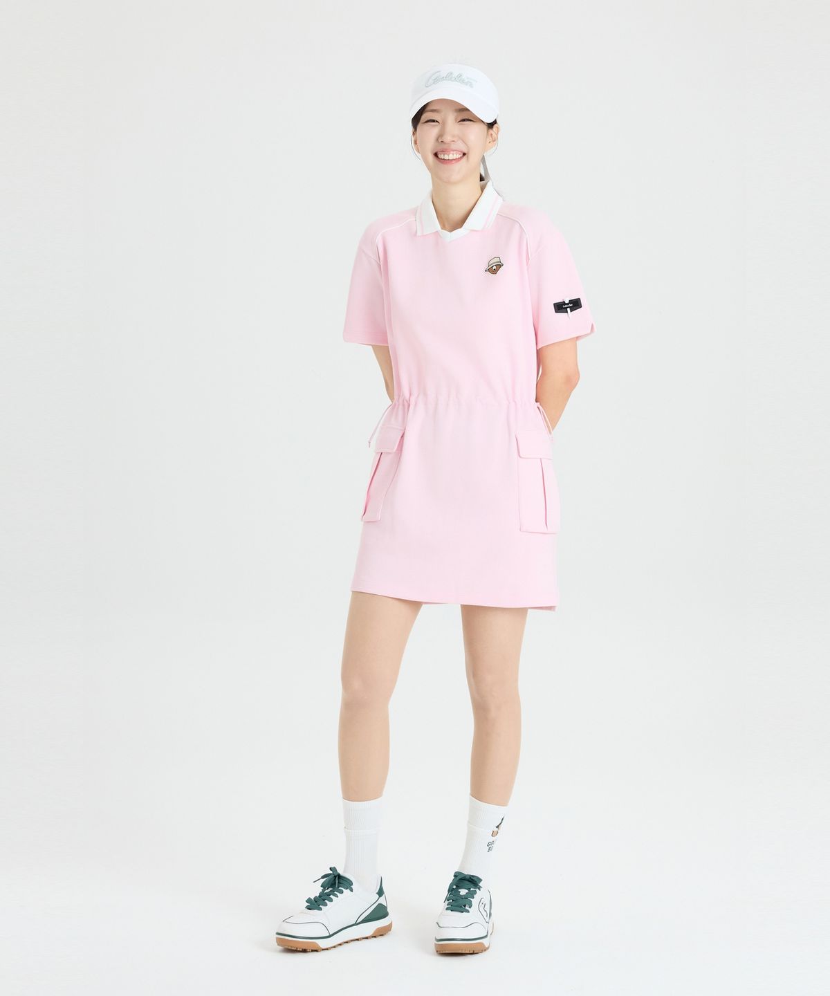 골든베어(GOLDEN BEAR) (W) Pique Polo Collar One-piece G5UAM26231PIX