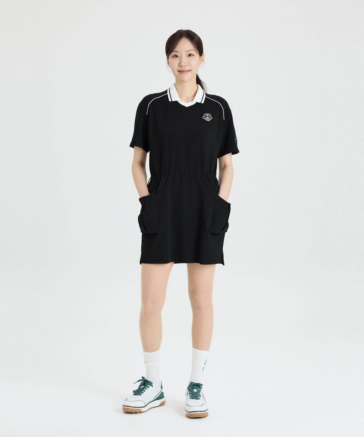 골든베어(GOLDEN BEAR) (W) Pique Polo Collar One-piece G5UAM26231BKX