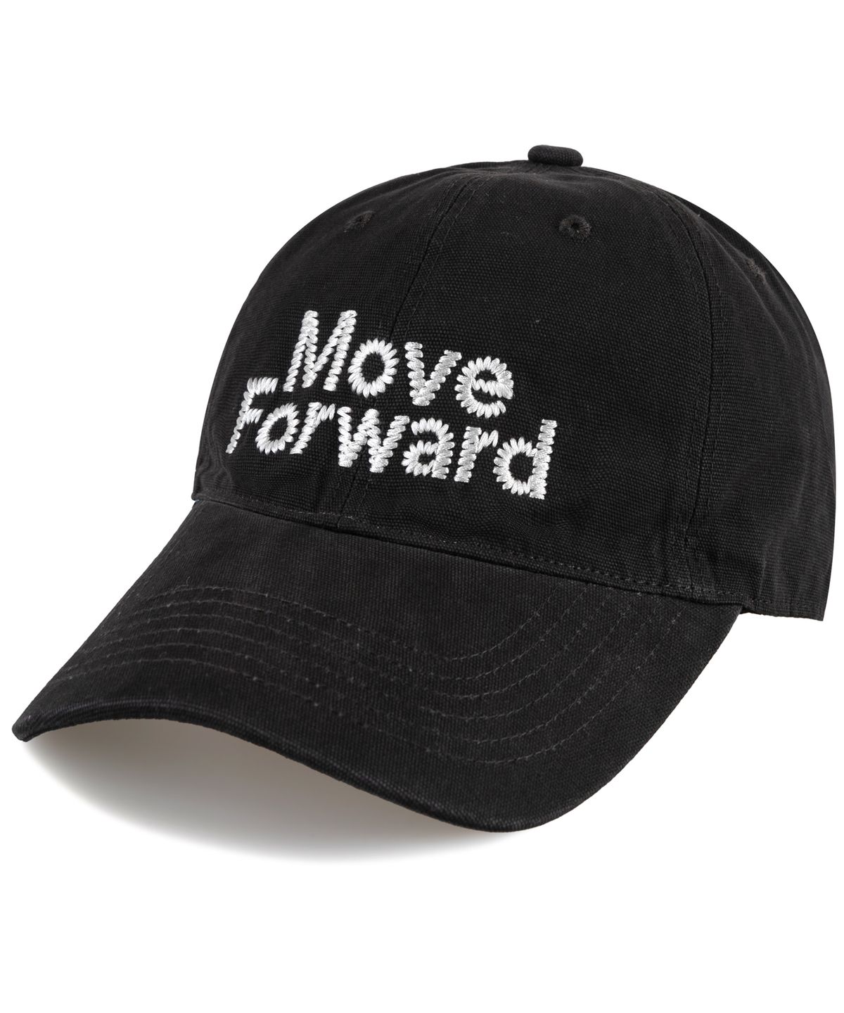 윅(WICK) Move Forward 캔버스 볼캡-블랙