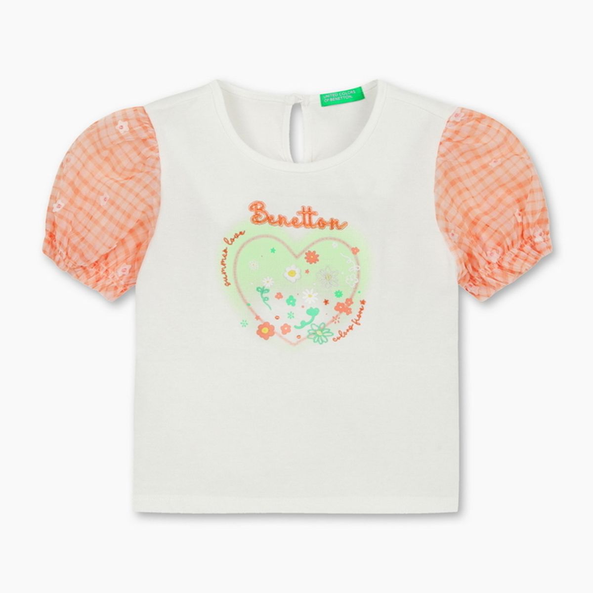 베네통키즈(BENETTONKIDS) 러블리 샤 매치 티셔츠_QATS40631CO