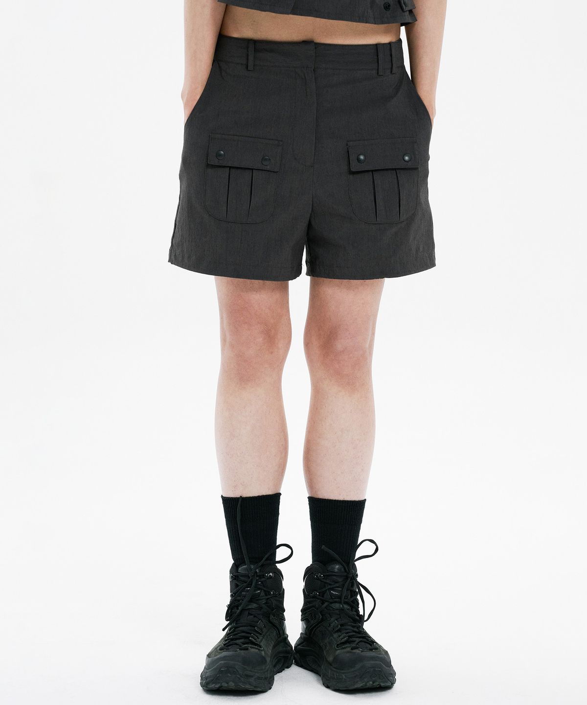 하나히(HANAHI) Double pocket shorts GREY