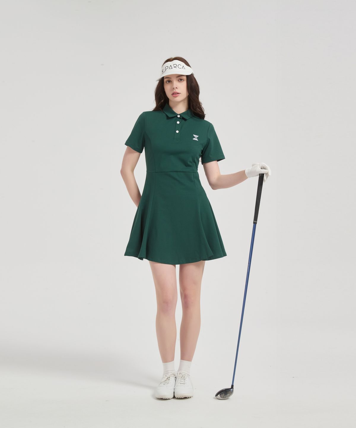이파르카(E.PARCA) 올리브 숏슬리브 원피스