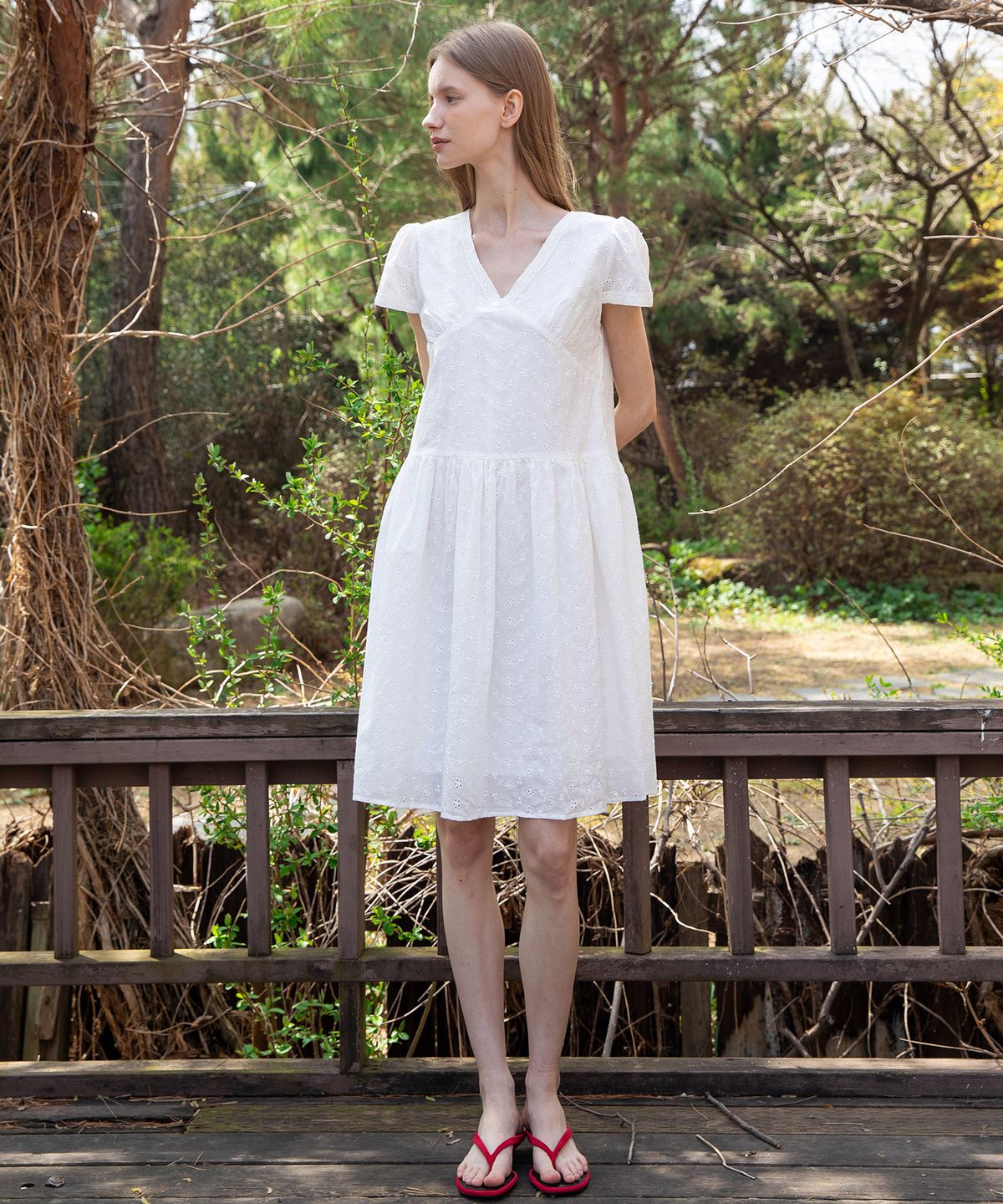제이마크뉴욕(JMARKNEWYORK) Eyelet lace dress_White
