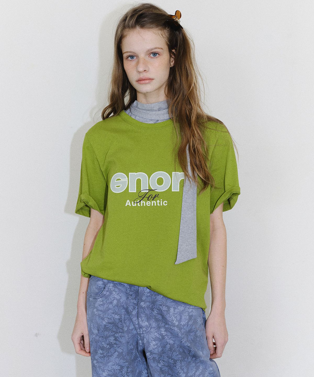 엔오르(EN OR) [CORE] CORE SHORT SLEEVE T-SHIRT - GREEN