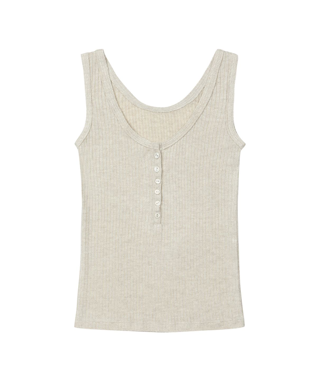 다이닛(DEINET) BUTTON POINT SLEEVELESS IN BEIGE