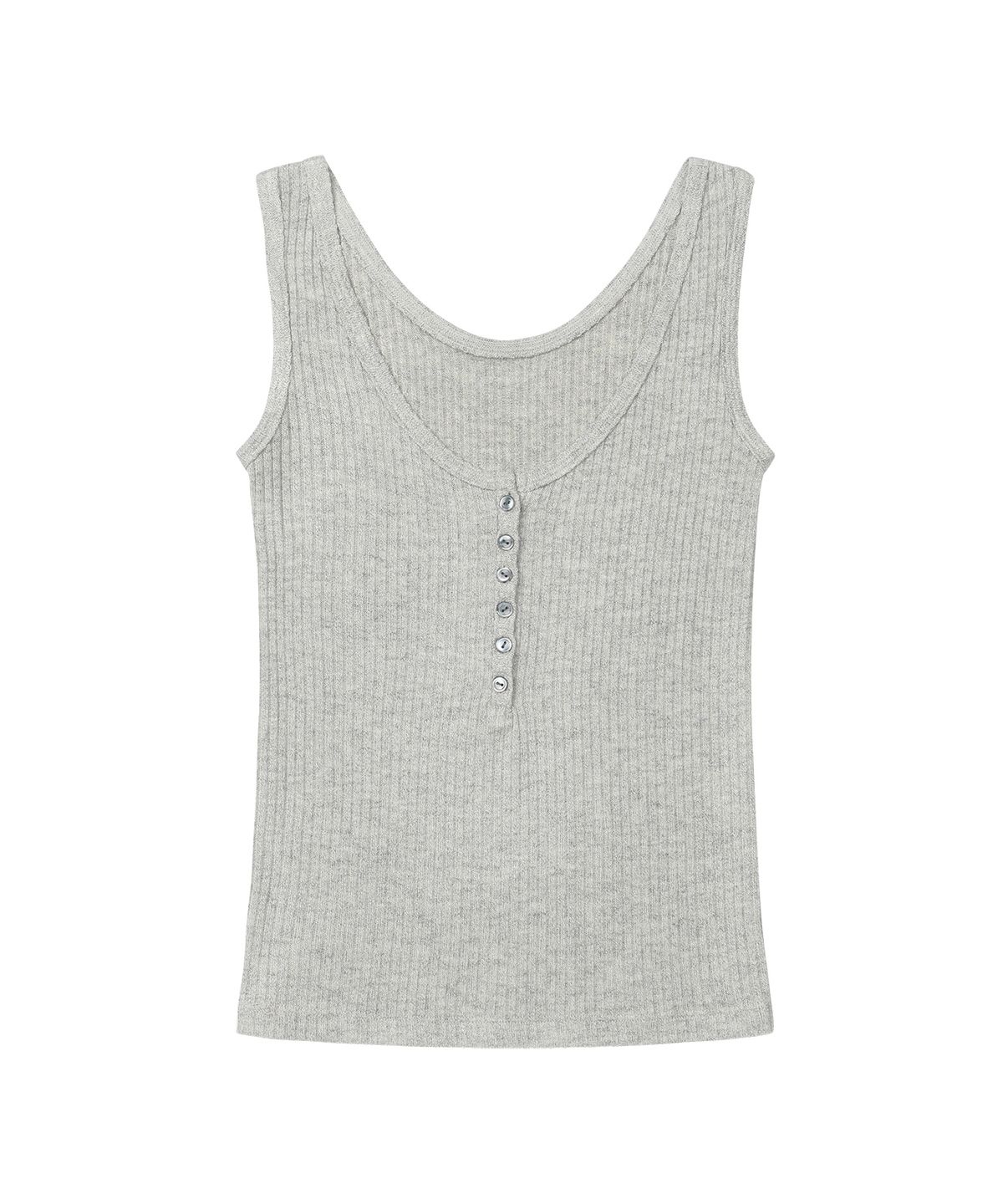 다이닛(DEINET) BUTTON POINT SLEEVELESS IN MELANGE GREY