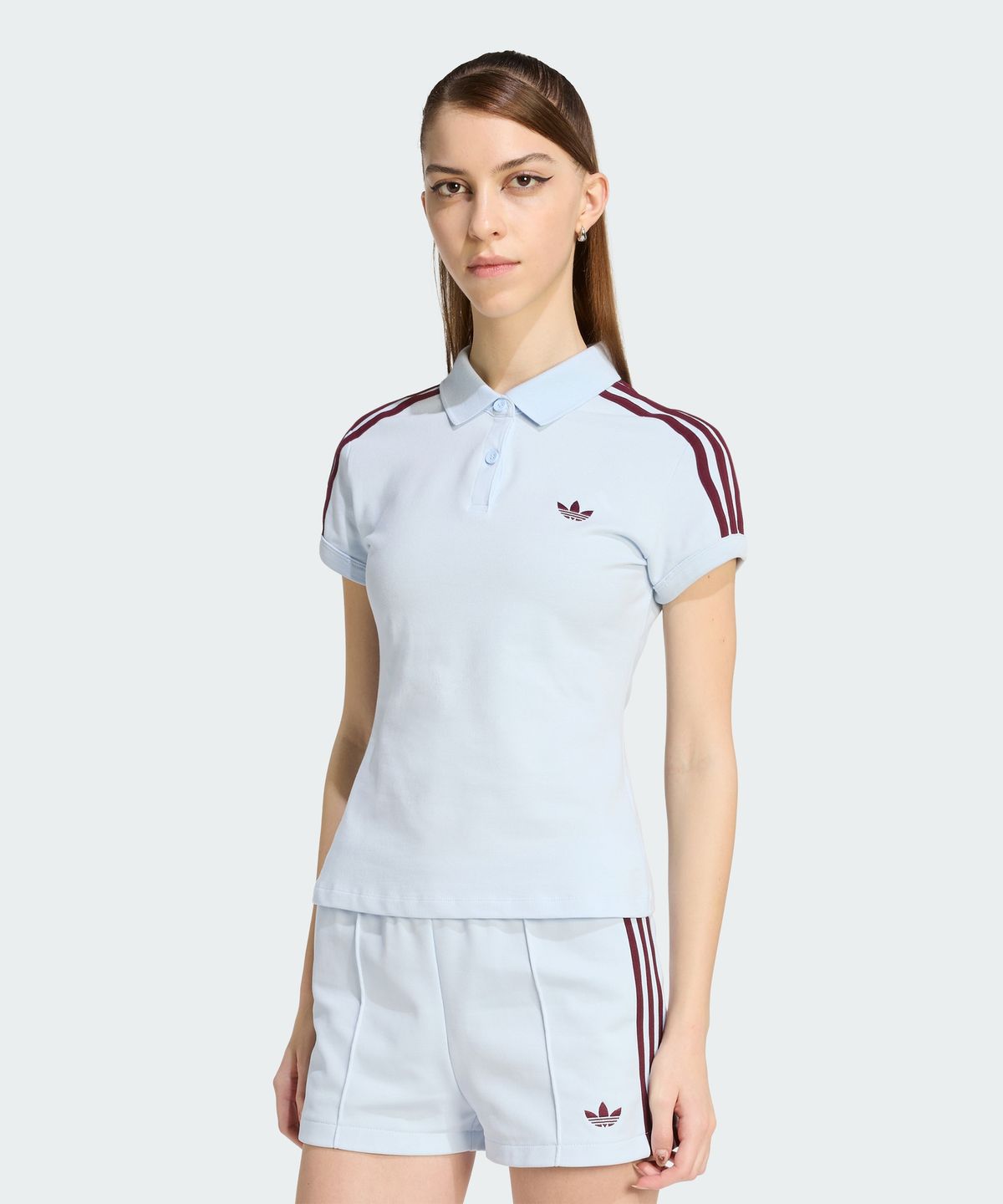 아디다스(ADIDAS) 3-스트라이프 폴로 - 크리스탈스카이:마룬 / KD3698