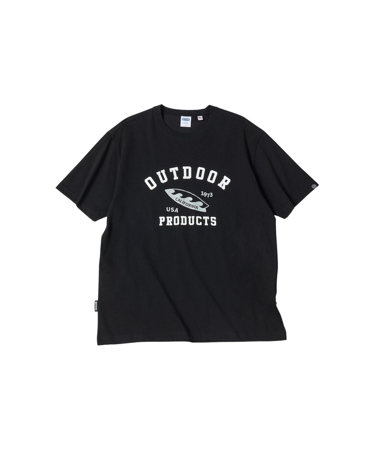 아웃도어 프로덕츠(OUTDOOR PRODUCTS) 보드 그래픽 반팔 티셔츠 (블랙)
